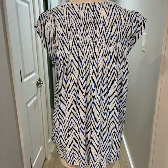 ELLA MOSS Summer Sleeveless Zig Zag Rayon Top - Picture 7 of 11